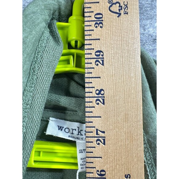 NWT Workshop Republic Clothing Womens 3X Cowl Neck Long Sleeve Olive Heather Top - Picture 8 of 8